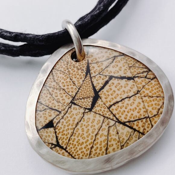 Retired Signed Silpada N1893 Necklace Sterling Bamboo Pendant Adjustable - Picture 5 of 11